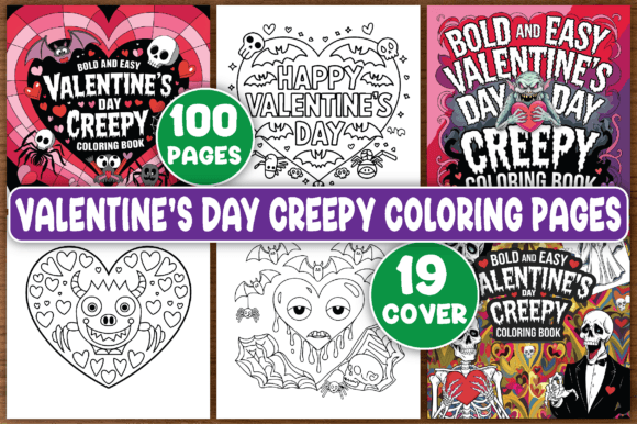 Download Valentine's Day Creepy Coloring Pages - Premium Resources