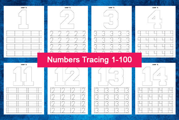 Download Numbers Tracing for Preschoolers 1-100 - Tracing Collection