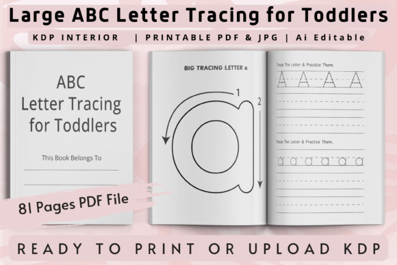 Download Large ABC Letter Tracing for Toddlers - Tracing Collection