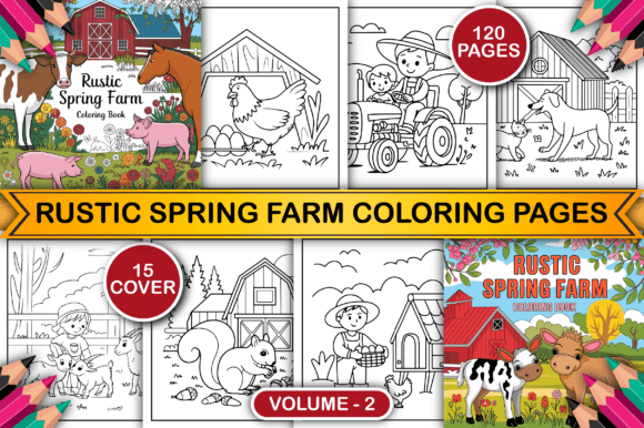 Download Rustic Spring Farm Coloring Pages V-2 - Spring Collection