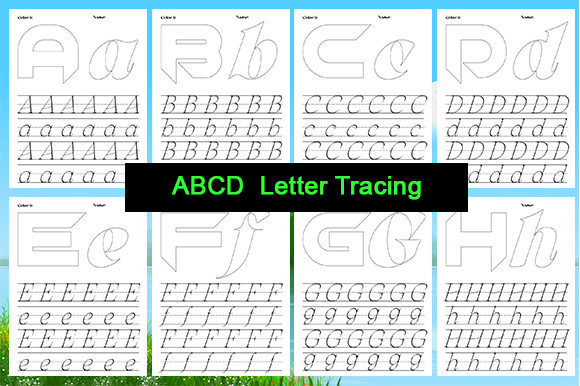 Download ABCD Letter Tracing, Coloring Pages a-Z - Tracing Collection