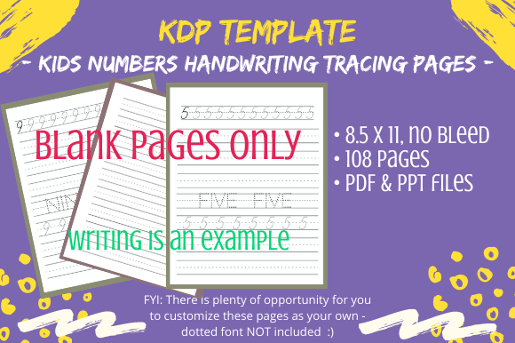 Download KDP Kids Letters &amp; Numbers Tracing Pages - Tracing Collection