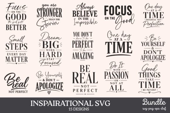 Download Inspirational Quotes SVG Bundle - Inspirational quotes Collection